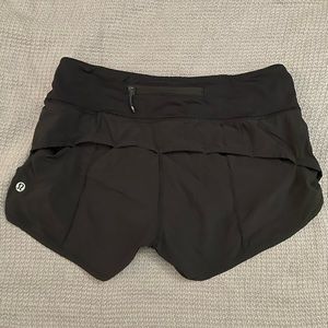 Lululemon speed up short size 2 2.5 inches black